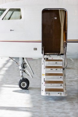 Stairs on passenger plane